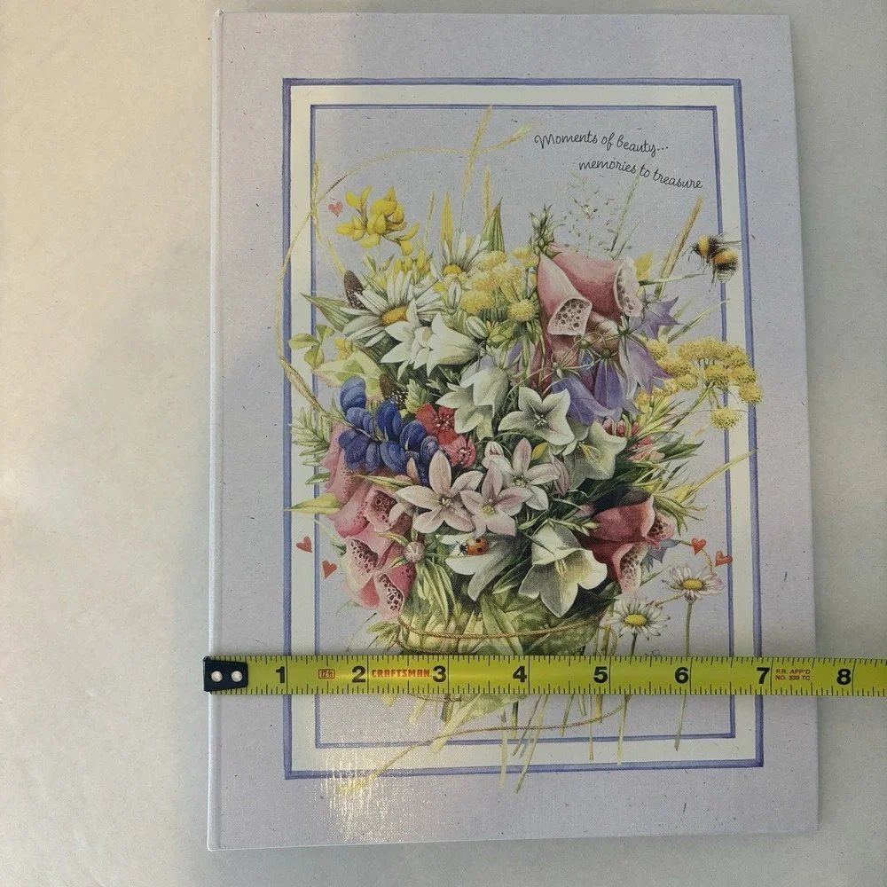 Hallmark Marjolein‎ Bastin Photo Album Flower Bouquet Nature's Sketchbook Purple